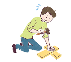 日曜大工などの切りキズやすりキズに