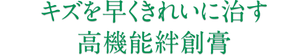 キズを早くきれいに治す高機能絆創膏