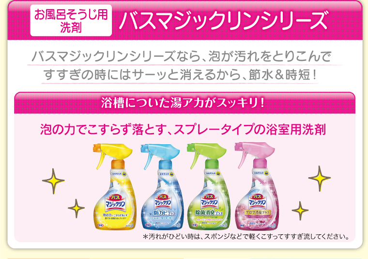 お風呂そうじ用洗剤　バスマジックリンシリーズ