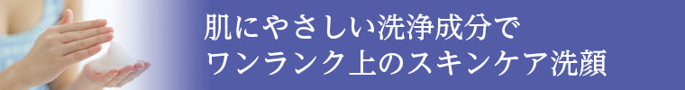 肌にやさしい洗浄成分で ワンランク上のスキンケア洗顔