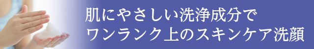 肌にやさしい洗浄成分でワンランク上のスキンケア洗顔
