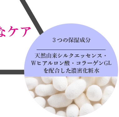 うるおってなめらかな 肌の仕上がり