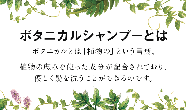 ボタニカルシャンプーとは