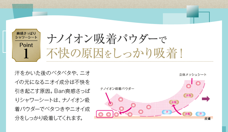 不快の原因をしっかり吸着