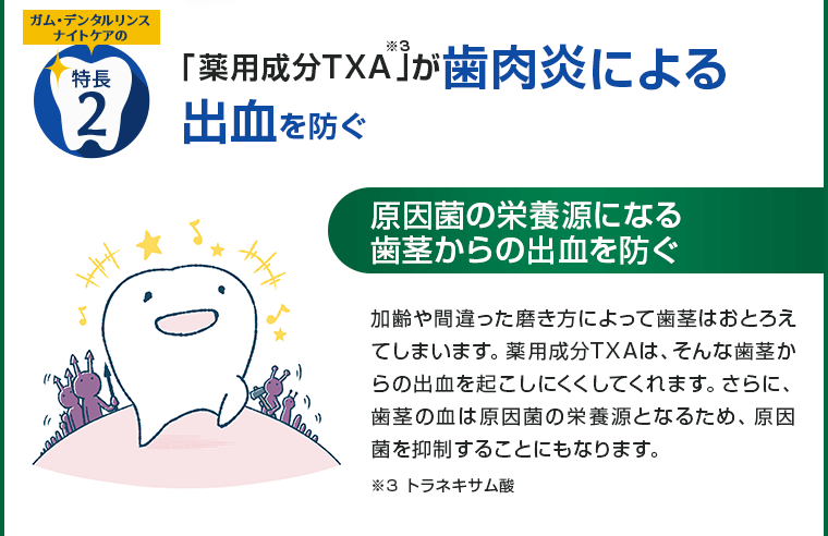 歯肉炎による出血を防ぐ