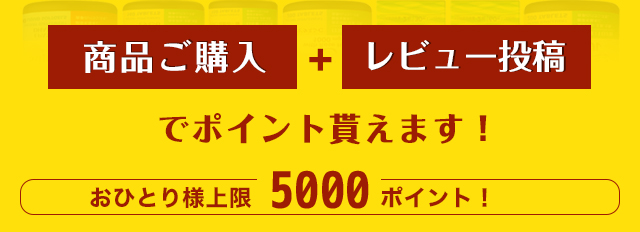 ご購入＋レビュー投稿でポイント貰えます！