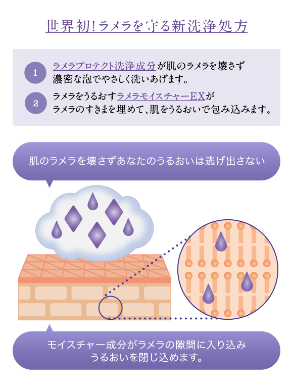 世界初!ラメラを守る新洗浄処方