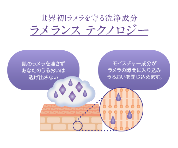 世界初!ラメラを守る洗浄成分 ラメランス テクノロジー