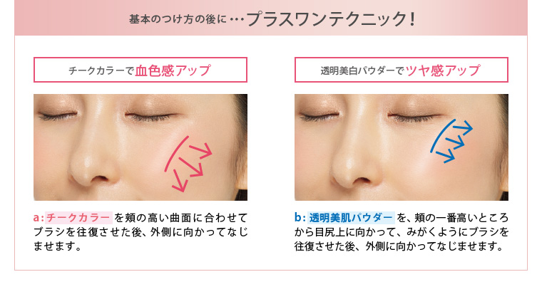 基本のつけ方の後に・・・プラスワンテクニック！