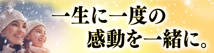 一生に一度の感動を一緒に。