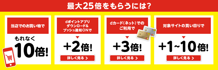最大25倍をもらうには