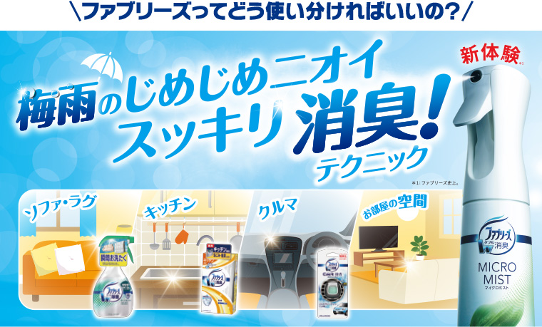 ファブリーズってどう使い分ければいいの？