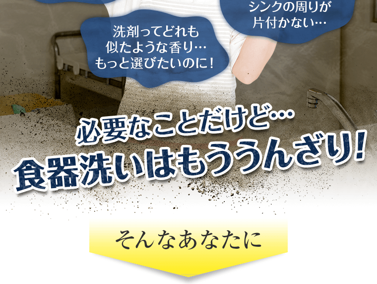 必要なことだけど…食器洗いはもううんざり！