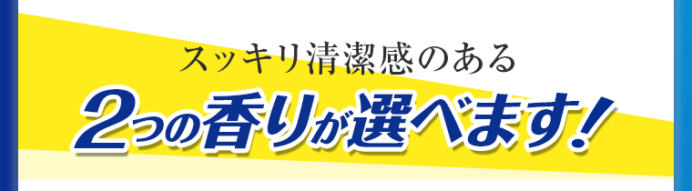 スッキリ清潔感のある2つの香りが選べます