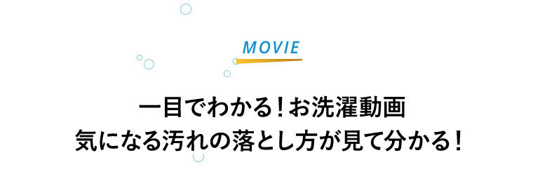 一目でわかる！お洗濯動画 気になる汚れの落とし方が見てわかる！