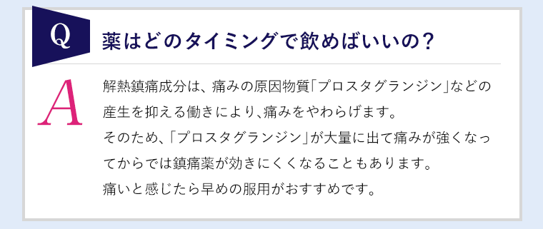 薬はどのタイミングで飲めばいいの？