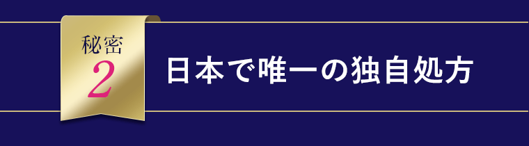 日本で唯一の独自処方