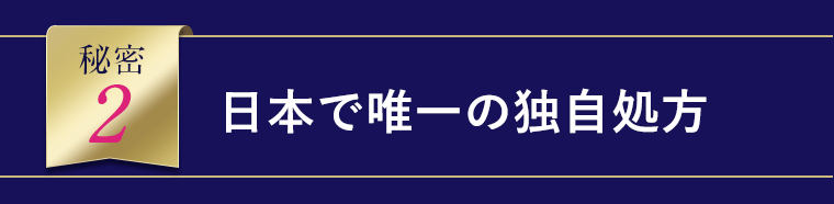 日本で唯一の独自処方