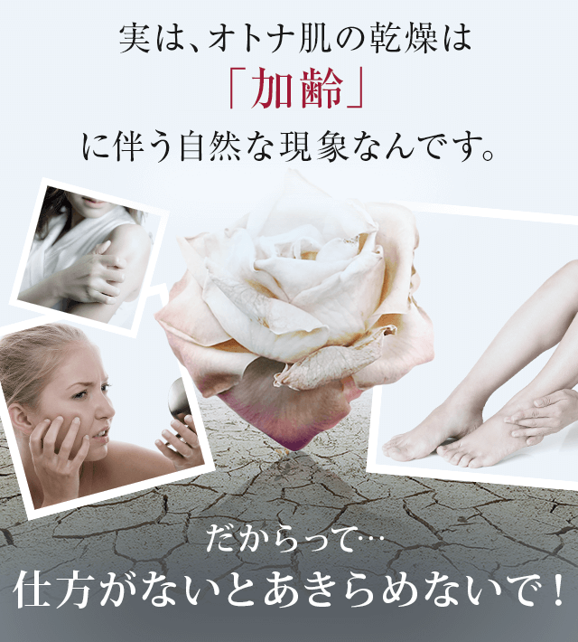 実はオトナ肌の乾燥は「加齢」に伴う自然な現象なんです。