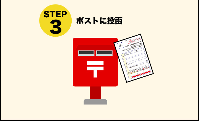 STEP3 ポストに投函