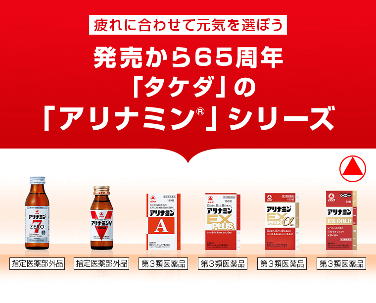 発売から約70年「タケダ」の「アリナミン®」シリーズ