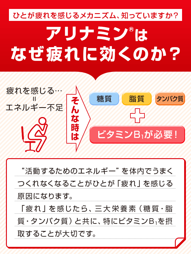 アリナミン®はなぜ疲れに効くのか？