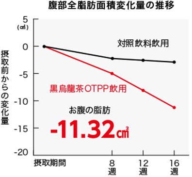 腹部全脂肪面積変化量の推移