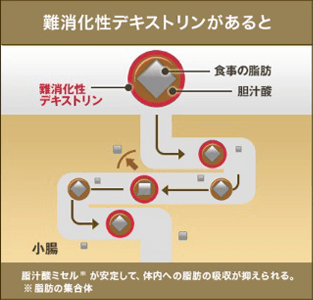 難消化性デキストリンがあると