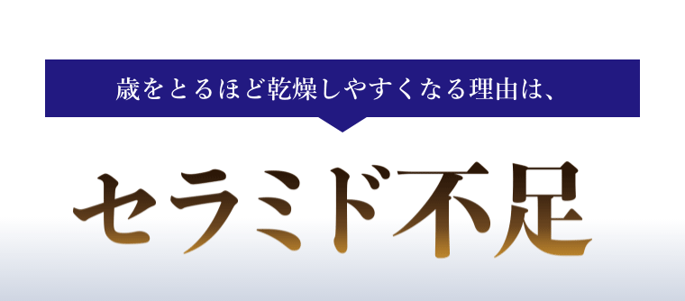 年をとるほど乾燥しやすくなる理由は、セラミド不足