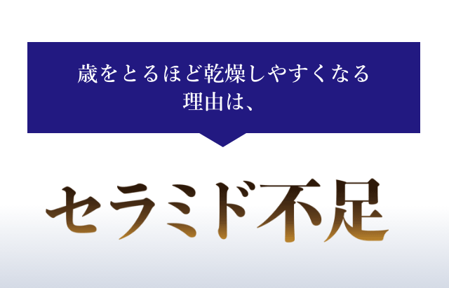 年をとるほど乾燥しやすくなる理由は、セラミド不足