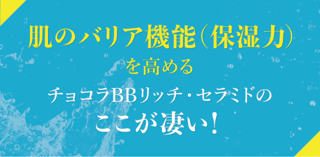 肌のバリア機能(保湿力)を高めるチョコラBBリッチセラミドのここが凄い！