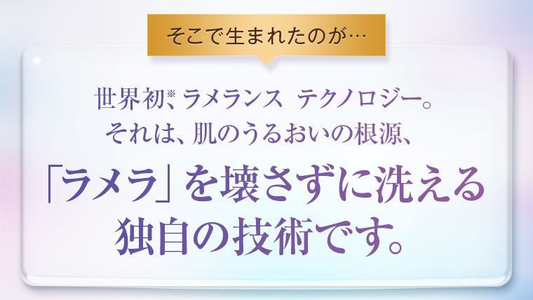 そこで生まれたのが「ラメラ」を壊さずに洗える独自の技術です