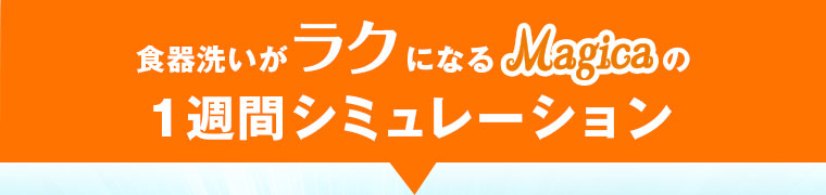 食器洗いがラクになるMagicaの一週間シミュレーション