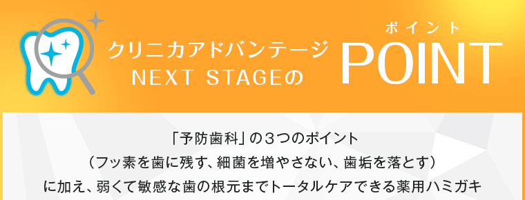 クリニカアドバンテージNEXT STAGEのポイント