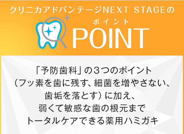 クリニカアドバンテージNEXT STAGEのポイント