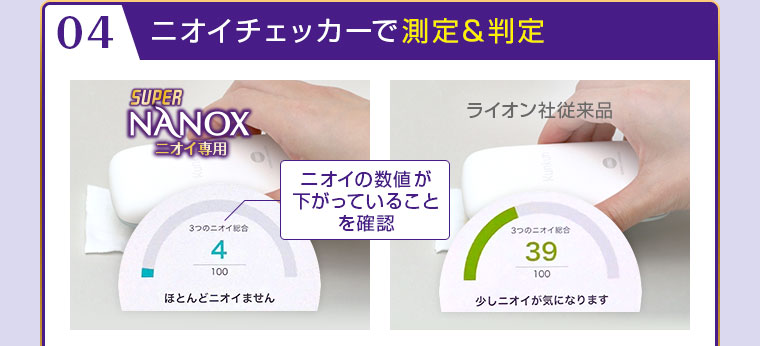 ニオイチェッカーで測定＆判定