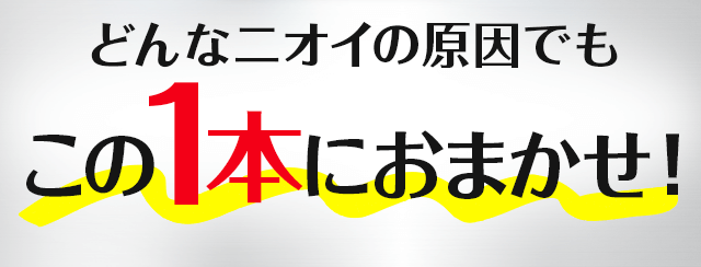 どんなニオイの原因でもこの1本におまかせ！