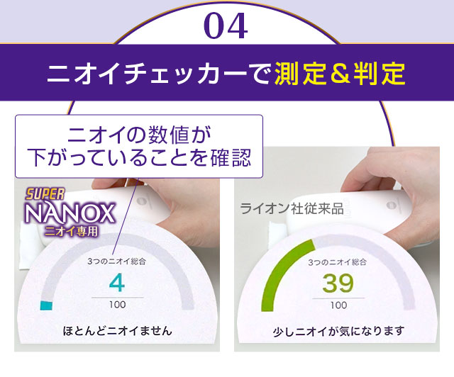 ニオイチェッカーで測定＆判定