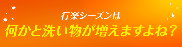 行楽シーズンは何かと洗い物が増えますよね？