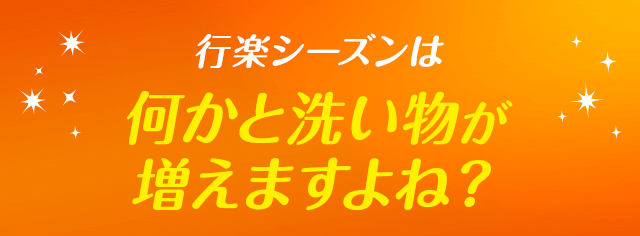 行楽シーズンは何かと洗い物が増えますよね？