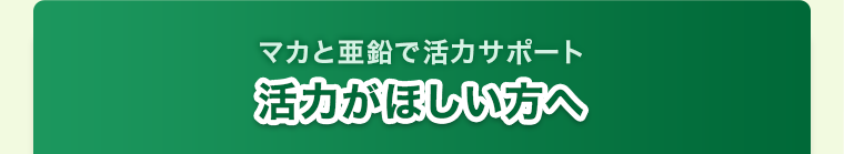 活力がほしい方へ