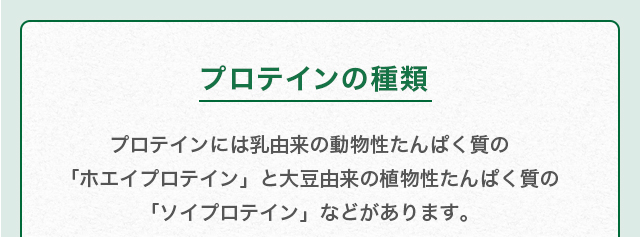 プロテインの種類