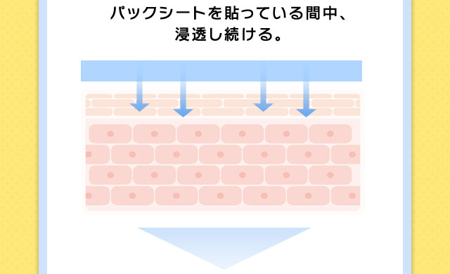 パックシートを貼っている間中、浸透し続ける。