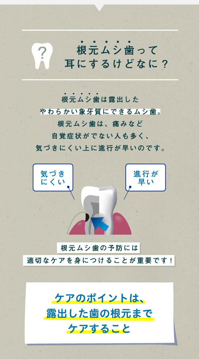 根元ムシ歯って耳にするけどなに？