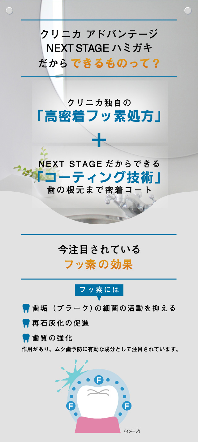 クリニカ アドバンテージNEXT STAGEハミガキだからできるものって？