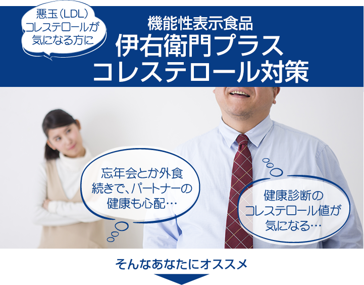 悪玉（LDL）
コレステロールが気になる方に機能性表示食品