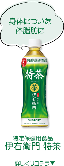 身体についた体脂肪に 特定保健用食品伊右衛門 特茶