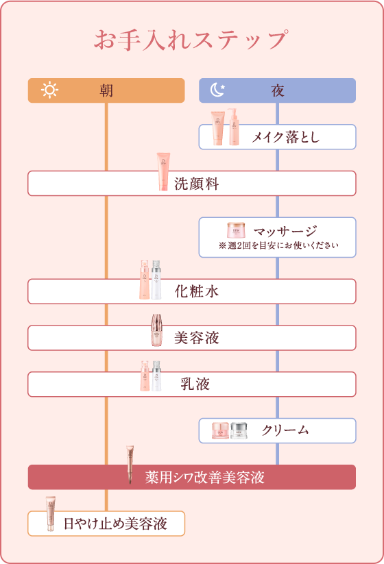 お手入れステップ