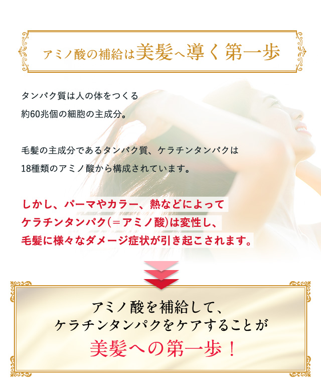 アミノ酸の補給は美髪へ導く第一歩