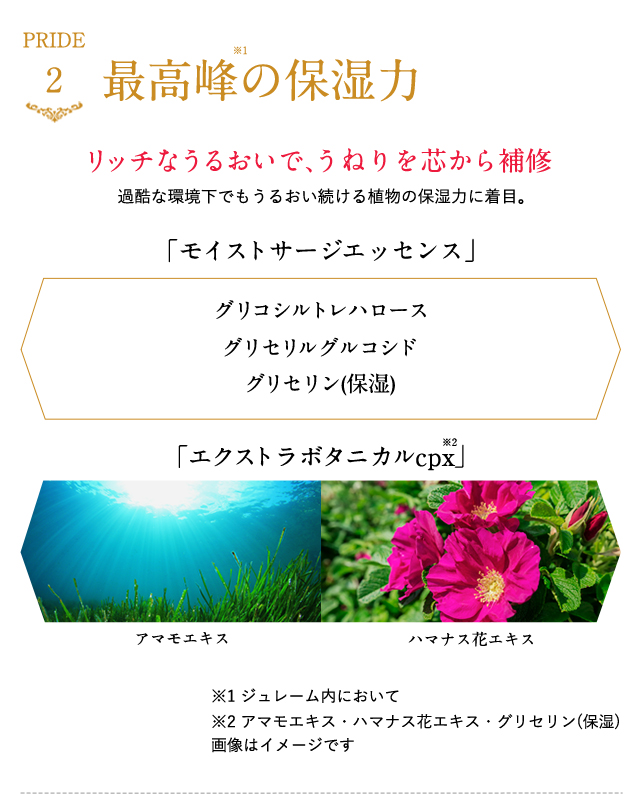 最高峰の保湿力
